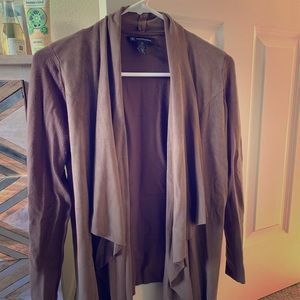 Drape front sweater jacket